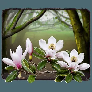 Dreamy Magnolia Landscape PNG mcf