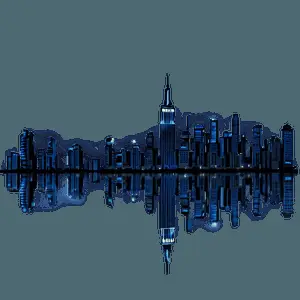 Empire State Building and New York Cityscape PNG oar