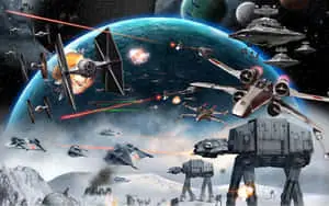 Epic Star Wars Space Battle Art