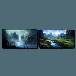 Fantasy Landscape Painting PNG voh