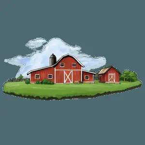 Farmhouse Scenery PNG vpl