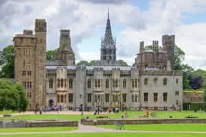 Front View Of The Cardiff Castle