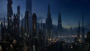 Futuristic Sci-Fi City Background