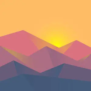 A Geometric Mountain Landscape