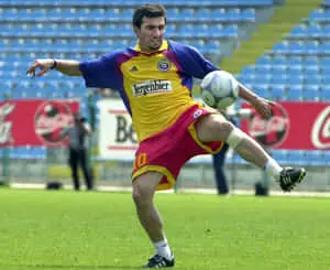 Gheorghe Hagi Exhibiting His Skills during the Euro 2000 Championship. 