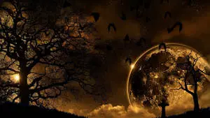 Golden Landscape Photoshop HD