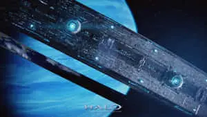 A breathtaking view of the Halo Ring in a mesmerizing outer space scene.
