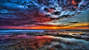 HD Landscape Dark Blue Sky