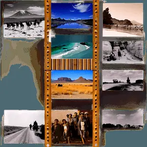 Historical Journey Photo Strip PNG ofi