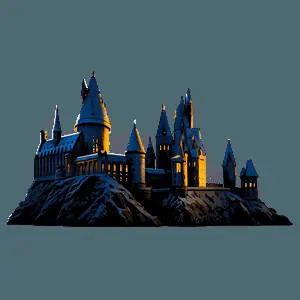 Hogwarts Dusk Silhouette PNG 06292024