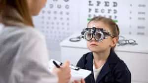 Kid With Myopic Eyesight