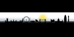 London Skyline Silhouette Sunset