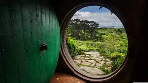 Lord Of The Rings Landscape Hobbit Door