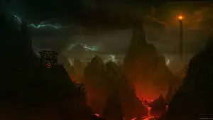 Lord Of The Rings Landscape Lightning