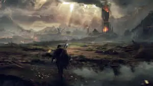 Epic LOTR Wallpaper Showcasing Middle-Earth Landscape