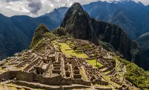 Majestic view of ancient Incan city, Machu Picchu