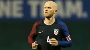 Michael Bradley Jogs At The Field