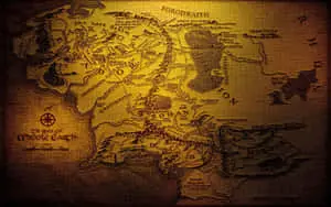 Middle Earth Sepia Map