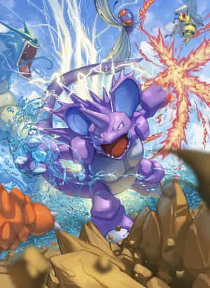Mighty Nidoking in Action