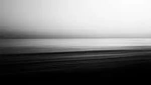 Minimalist black and white abstract horizon landscape  