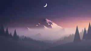 A picture of a modern minimalistic landscape.