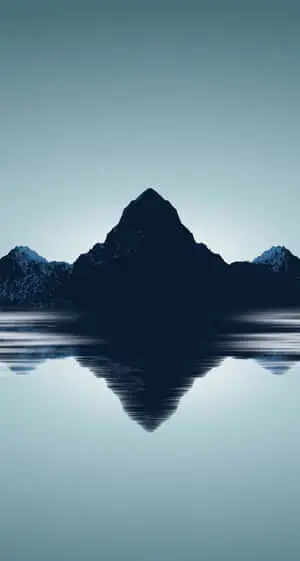 Minimalist IPhone X Symmetrical Mountain Reflection