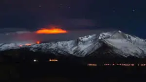 Mount Etna Poster Dark Glow