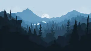 Mountain Sunset In Gray Tonal Gradation