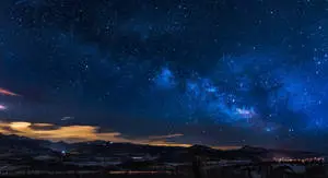 Mountains And Starry Sky