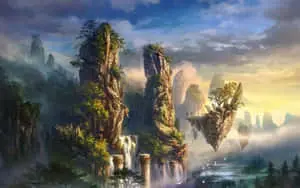 Mystical_ Floating_ Islands_ Fantasy_ Landscape