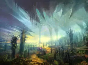 Mystical_ Forest_ Sunset