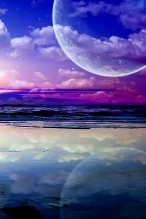 Mystical Sci-Fi Beach at Twilight