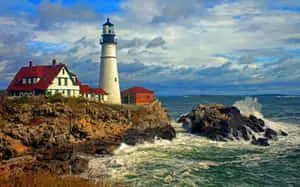 Lighthouse Beautiful New England Summer