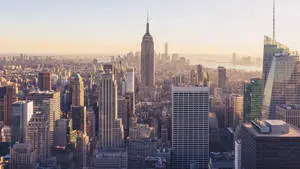 New York 4K Sunset Skyscrapers