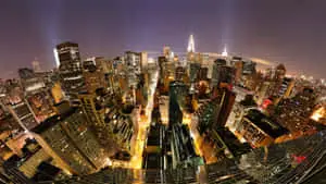 Fisheye New York City Landscape