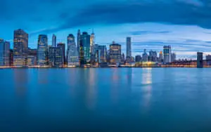 Dusk In New York City Landscape