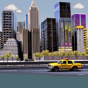 New York Cityscape PNG fmr