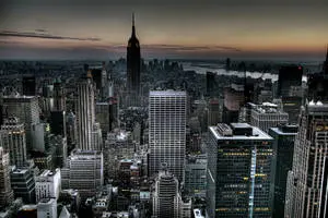 Enjoying a beautiful evening view of Manhattan in New York City