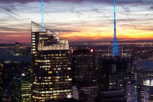 a cityscape with a skyline