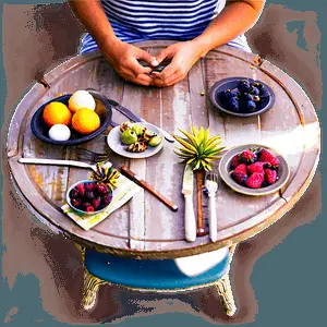 Outdoor Table Top View PNG 29