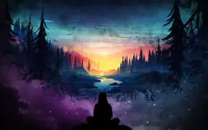 Majestic Pixel Landscape