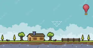 "Explore the Colorful Wonder of Pixel Landscape"