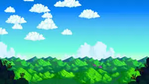 "Experience a Breathtaking World of Color in Pixel Landscape."