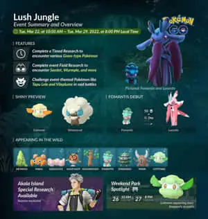 Pokémon Fomantis And Lurantis Lush Jungle Adventure
