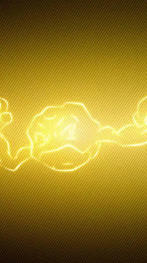 Pokemon Geodude Glowing Yellow Outline