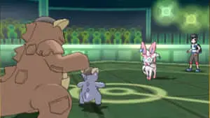 Take part in epic battles in the Pokemon Stadium!