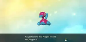 Porygon2 3D Blue-To-Yellow Background