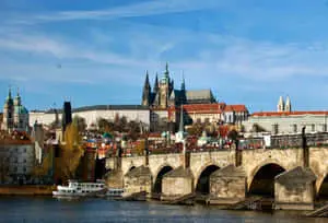 Prague Castle Across Charles River
