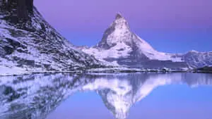 Purple Aesthetic Matterhorn Reflection