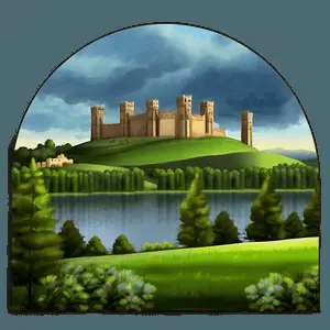 Renaissance Landscape Art PNG 2